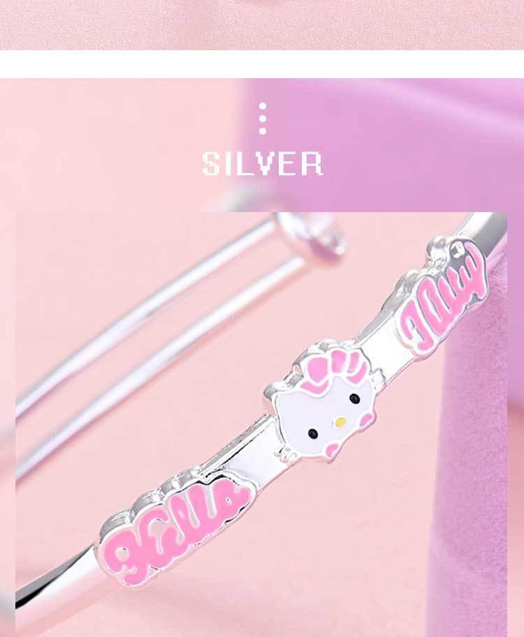 Product Introduction of Vòng tay may mắn hoạt hình Hello Kitty, S Sterling, Màu bạc , nữ sinh, Hello Kitty, em bé, quà tặng trẻ em 1