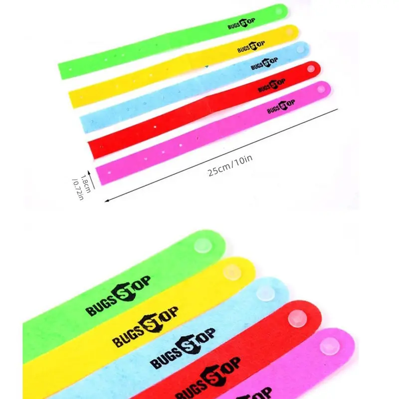 Random Color Mosquito Repellent Bracelet, Silicone Mosquito Repellent Band, Natural & Waterproof Bug Wristbands for Kids and Adults 1
