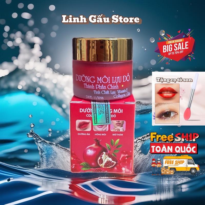 Son Dưỡng Hồng Môi Lựu Đỏ ( Hũ 10g ) không hộp Nữ Cho Bé Women Collagen Làm Đẹp Da Skincare moisauxam duong  moi son  dưỡng pomegranate  dưỡng son  dưỡng
