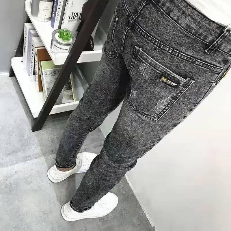Product Introduction of Quần Jean Thêu Cho Nam, Bộ Sưu Tập Thu Đông 2021, Thời Trang Phong Cách Hàn Quốc, Quần Mỏng Dáng Ôm, Co Giãn, In Hình, Quần Thường Ngày 19