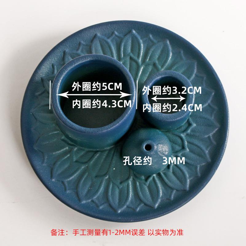 Product Introduction of Atmosphere Creator Export Nordic Style Ceramic Aromatherapy Candle Holder Black Sacred Wood Burning Plate Ceramic Base Wax Holder 2