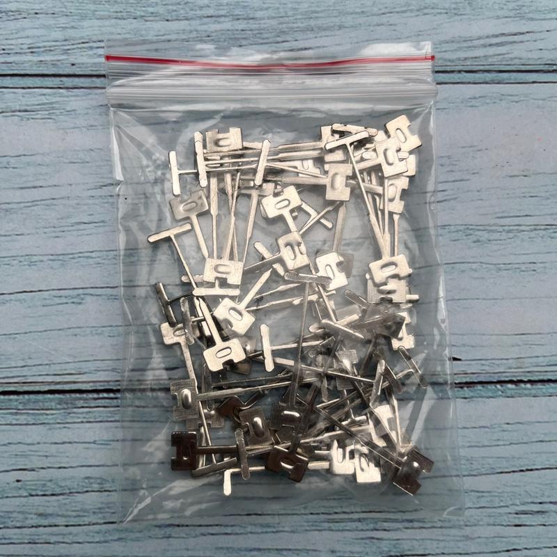 Gói 50 đinh chữ T INOX thay thế cho ke vít xoáy cân bằng ốp lát gạch tái sử dụng - Kim 1 ly, 1.5 ly
