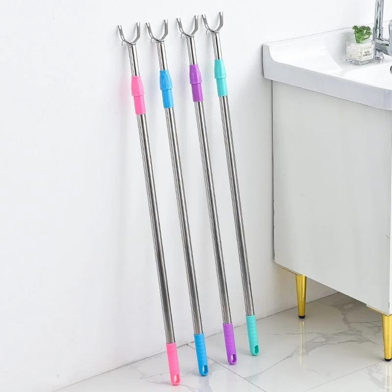 Cây phơi quần áo bằng inox kéo dài 1.5M Cây gậy lấy đồ trên cao có thể kéo dài xếp gọn