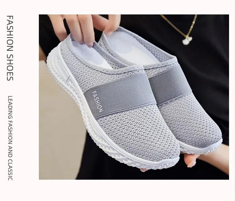 Product Introduction of Dép Lưới, Mặc Bên Ngoài, Thoáng Khí, Giày Thường Ngày Thoải Mái, Dép Nửa, Giày Nữ, Dép, Giày Mới 19