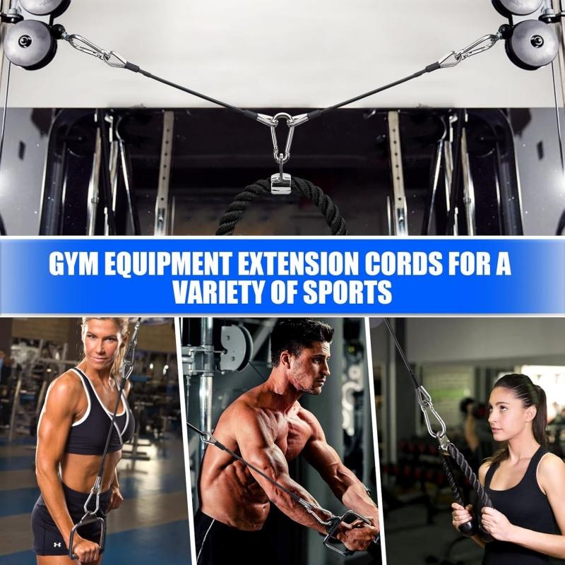 1/2Pcs 25cm Gym Cable Extension Compatible with Home Gym Accessories for LAT/Tricep Pull Down and Leg Extensions Machine 4