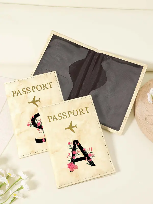 Fashionable Letter Pattern Passport Case, Multi-functional Passport Holder, Simple and Minimalist Passport Holder, Suitable for Storing ID Cards When Going Out 8