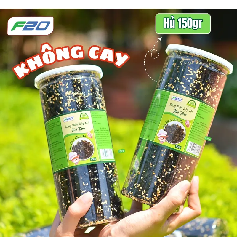 {COMBO 2 HŨ} Rong Biển Sấy Mè KHÔNG CAY - Dùng ăn liền, trộn cơm, ăn vặt, ăn chay 0