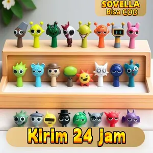Set 12/24Pcs Sprunki Incredibox Figure / Boneka PVC Koleksi Karakter Game Deamond Harrison Qurst Simon / Mainan Lucu & Ornamen Meja