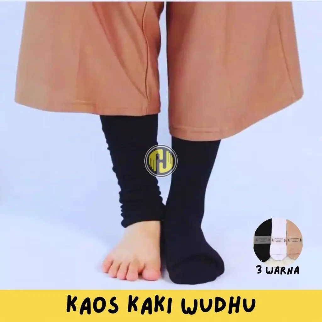 Kaos Kaki Wudhu Wanita Muslimah Praktis Haji dan Umroh - Panjang - Katun