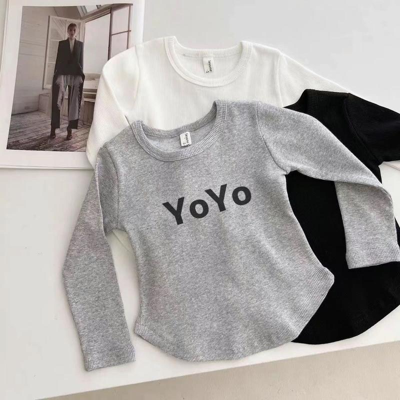 Quần Áo Mùa Thu Cho Trẻ Em, Phong Cách Phương Tây, Áo Phông Dài Tay Dễ Phối Đồ Thích Hợp Cho Bé Gái, Áo Lớp Nền Mùa Xuân Và Mùa Thu, Áo Mùa Thu Cho Bé Gái, Quần Áo Trẻ Em, T 0