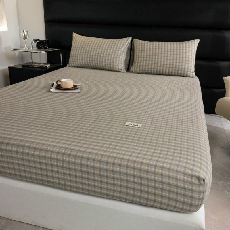 Bộ 3 món ga giường và 2 vỏ gối chất liệu đũi sơ đậu nành cao cấp thoáng mát