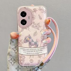 Retro Embroidered Pony Casing for iPhone 16 15 14 13 12 11 Pro Max Plus X Xs Max Case Soft Silicone Leather Phone Case Trendy Aesthetic Cover for Women Girls