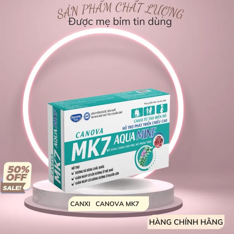 CANOVA MK7-Canxi từ tảo biển đỏ bổ sung canxi cho phụ nữ có thai cho con bú 2