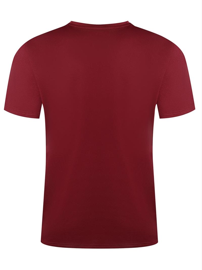 Product Introduction of Men's Regular Fit Letter Print Short Sleeve Graphic Tee, Casual Round Neck T-shirt for Summer, Fashion Men's Top for Daily Wear, Tropical 7