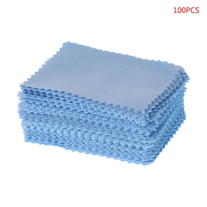 RUNZE 100 Pcs/Pack Glasses Cloth Lens Cleaner Dust Remover Portable Wipes Non-woven Fa