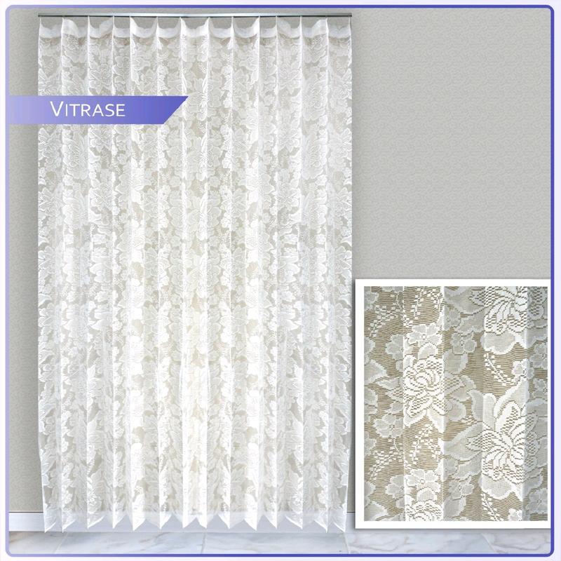 vitrase Gorden tipis putih motif classic kaitan dalaman gorden vitrace gordyn hordeng transparan kaitan S Tirai Jendela Plisket 0