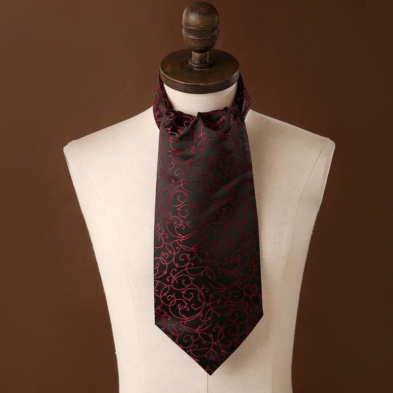 Product Introduction of High Quality Perth Pattern Cravat Formal Cashew Polka Dots Set Men's Gentleman Scarf Tie Wedding Accessories Gold Red Blue Purple Black 8