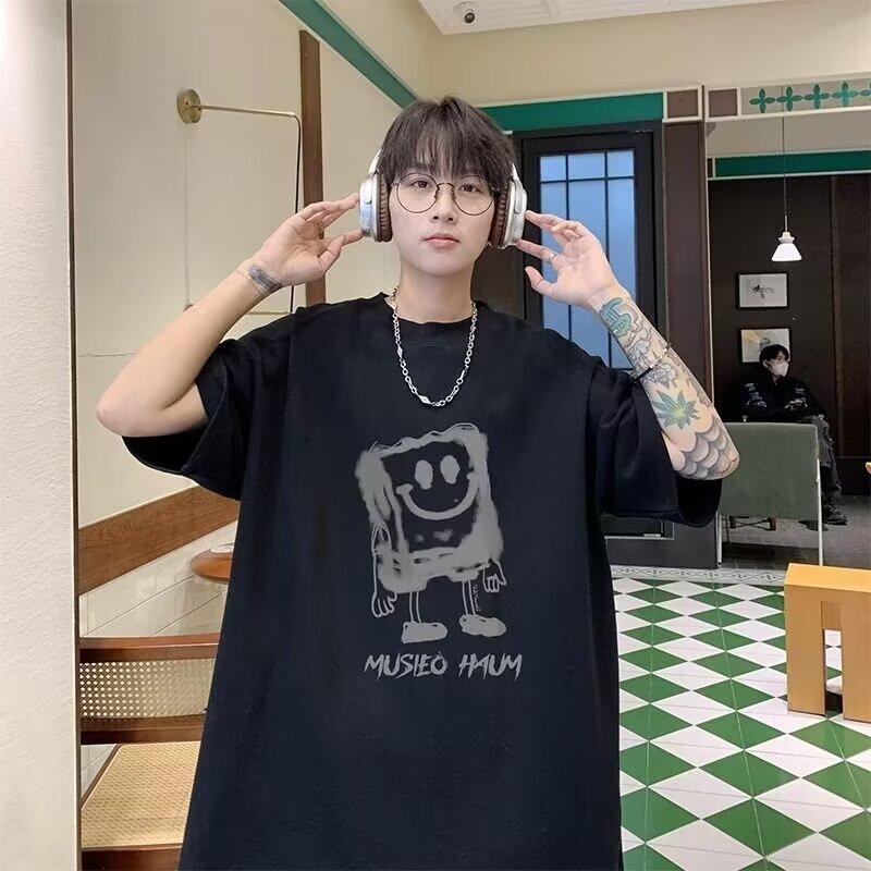 Product Introduction of Sponge Short-Sleeved Men's Summer Cotton Trendy Men's Top 11