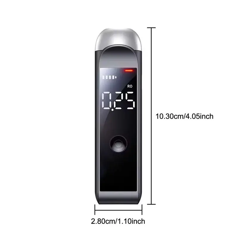 Portable Alcohol Detector, Breathalyzer with Digital LCD Display, Police Alcotester, Professional Alcohol Tester, Breathalyzer for Police, Home, Office 1