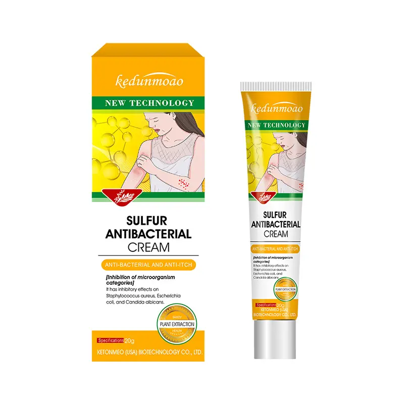 Sulfur Cream 20g Mite Scabies Bite Herbal Care Cream Anti Itch and Anti Itch Cream