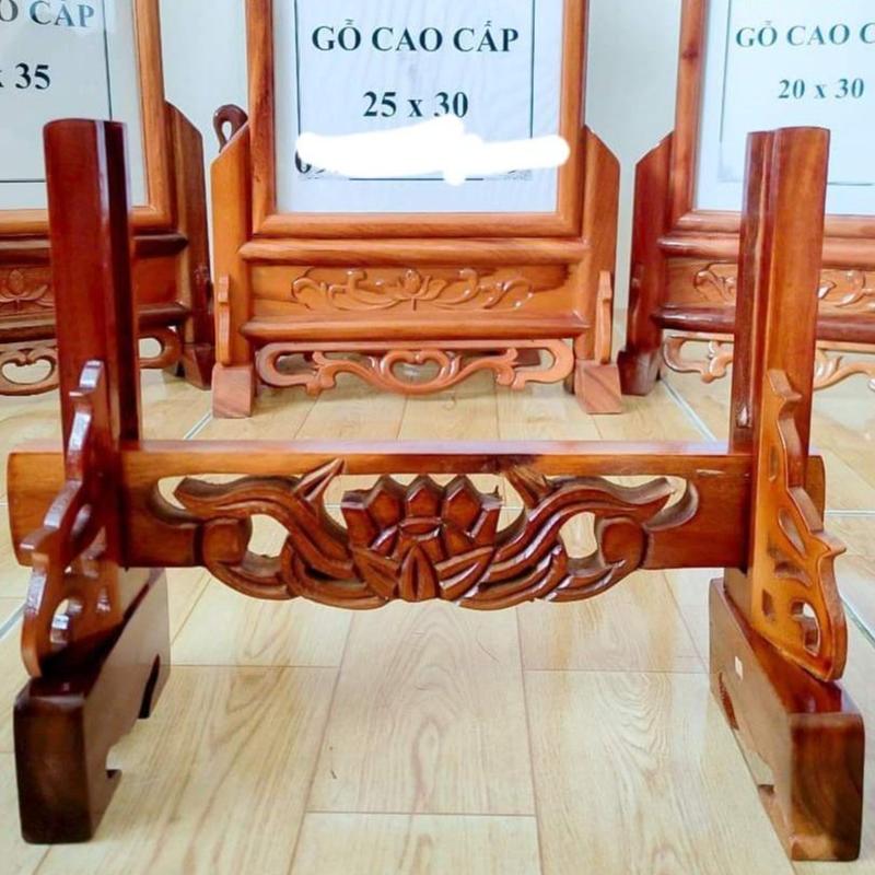 Khung gỗ tăng giảm chạm hoa văn đặt khung hình thờ giá đỡ khung hình thờ - Nhiều cỡ Decor Decor Phòng Tranh Trang Trí Nhà