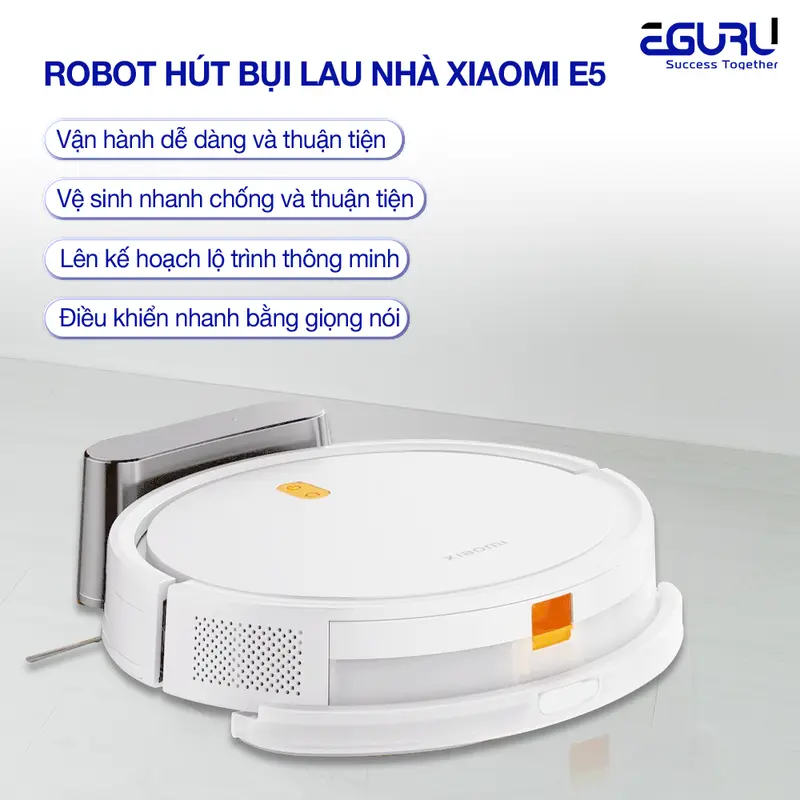 [LIVE] Robot hút bụi lau nhà Xiaomi Vacuum E5" - Ba cấp độ hút - Lực hút 2000Pa - Điều khiển giọng nói - BH 12 tháng Máy Hút Bụi Làm Sạch 1