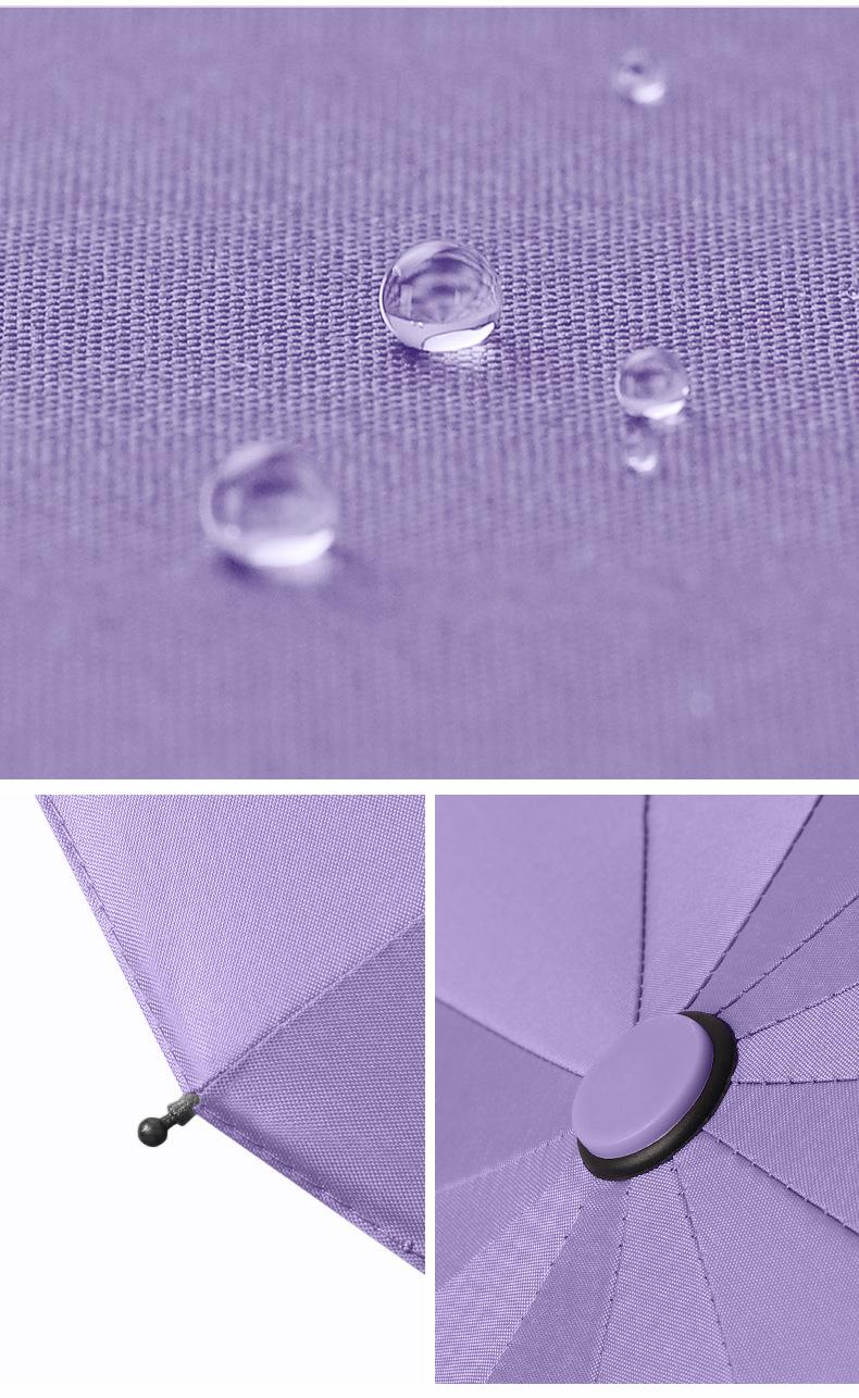 Product Introduction of Solid color three folding windproof umbrella coating Sun protection umbrella One key retractable automatic folding umbrella high appearance level selling women's and men's sunny umbrella  Uv Protection 12