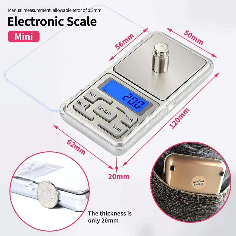 Cân Tiểu Ly Điện Tử Làm Bánh Mini Chính Xác Cao Định Lượng 200g/500g Màn Hình Lcd Đẹp Mắt Dùng Để Cân Trang Sức Sử Dụng Tiện Lợi 2