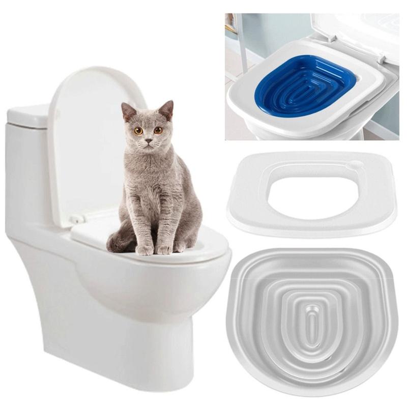 Product Introduction of Fashion Lightweight Universal Open Type Plastic Reusable Toilet Training Seat Cat Toilet Trainer Cat Litter Box Mat Pet Accessories 10