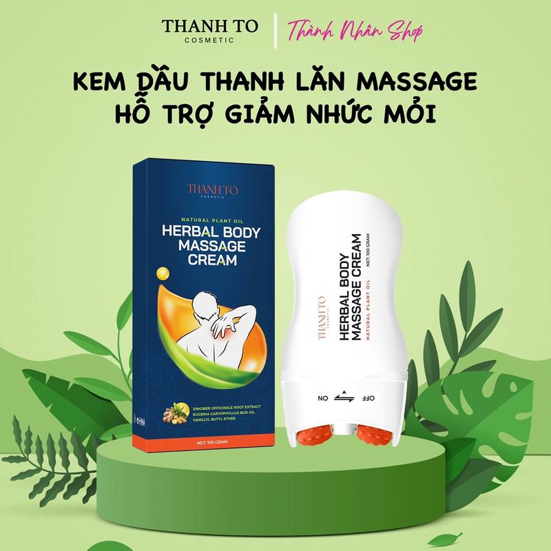 Kem Lăn Cạo Gió Herbal Body Thảo Dược Massage Hỗ Trợ Giảm Nhức Mỏi Cổ Vai Gáy 150ml | Thanh Tô Cosmetic