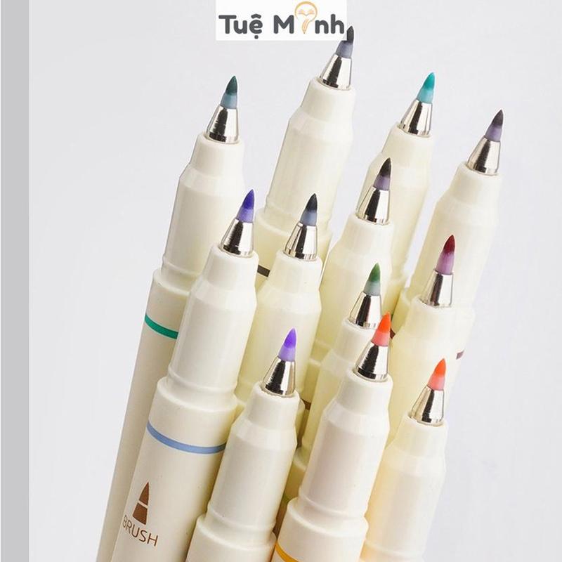 Bút lông Soft tips viết calligraphy nét thanh nét đậm ngòi brush B24
