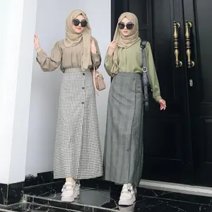 Rereyshop Nadine Skirt Rok Kotak Tebal Simple Rok Korea Rok Span