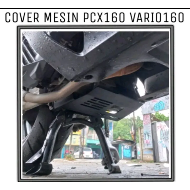 cover pelindung mesin bawah motor pcx adv vario 160 engein guard hinda silver hitam 1