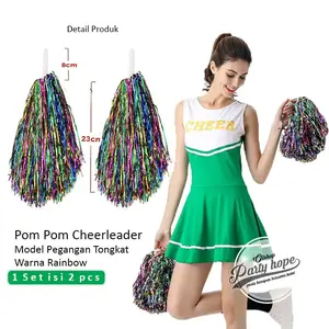 Pompom Cheerleader / Hiasan Pom Pom Rumbai Pemandu Sorak / Rumbai Nari