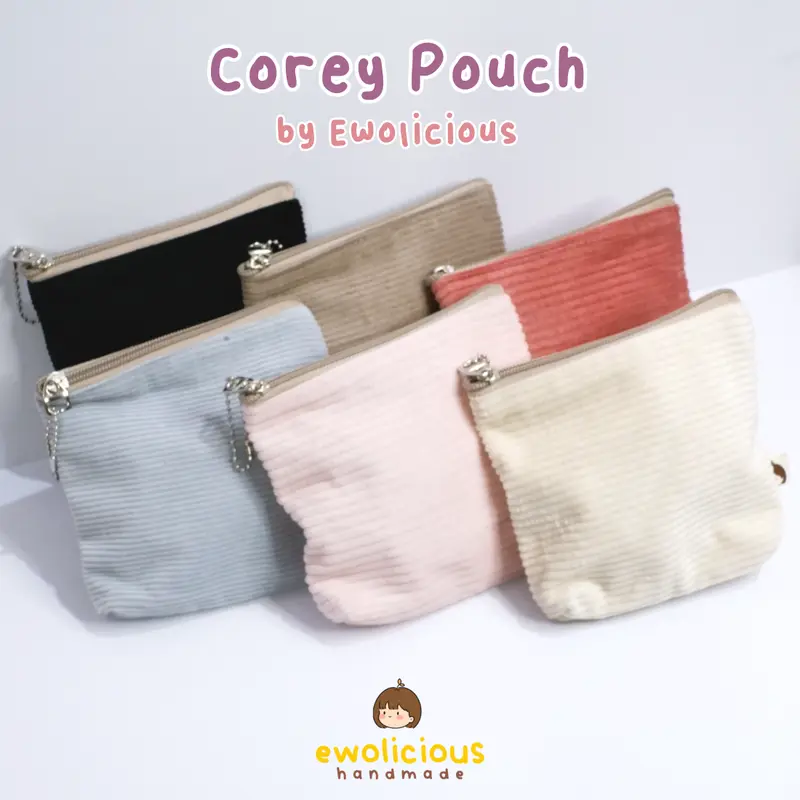 COREY POUCH RESLETING by Ewolicious | Dompet Kecil | Pouch Make Up Corduroy mini 5