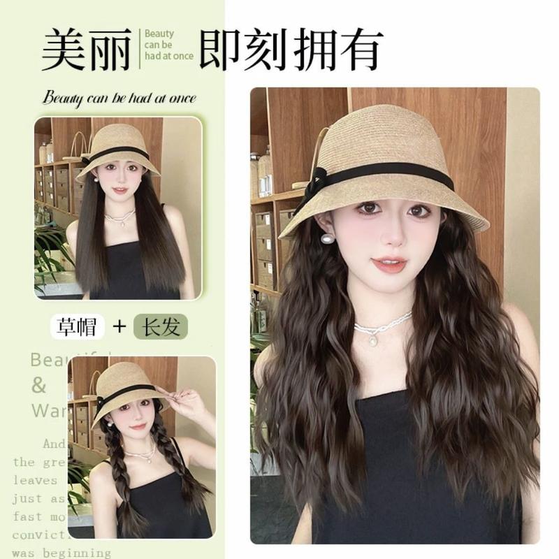 Product Introduction of Tóc Giả Lafite, Tóc Giả Mũ Dệt Kim, Tích Hợp, Chống Nắng Mùa Hè, Mũ Bucket Có Mũ Trùm Đầu, Mới Cho Năm 2024 Cap 10