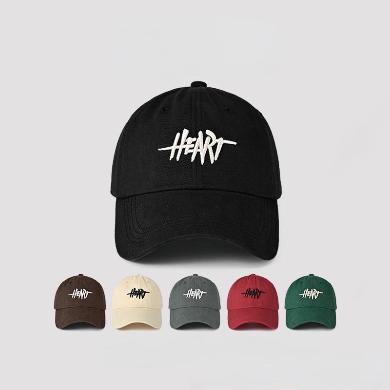 Mũ lưỡi trai, nón kết Heart Unisex nhiều màu chất vải Poly khóa kìm