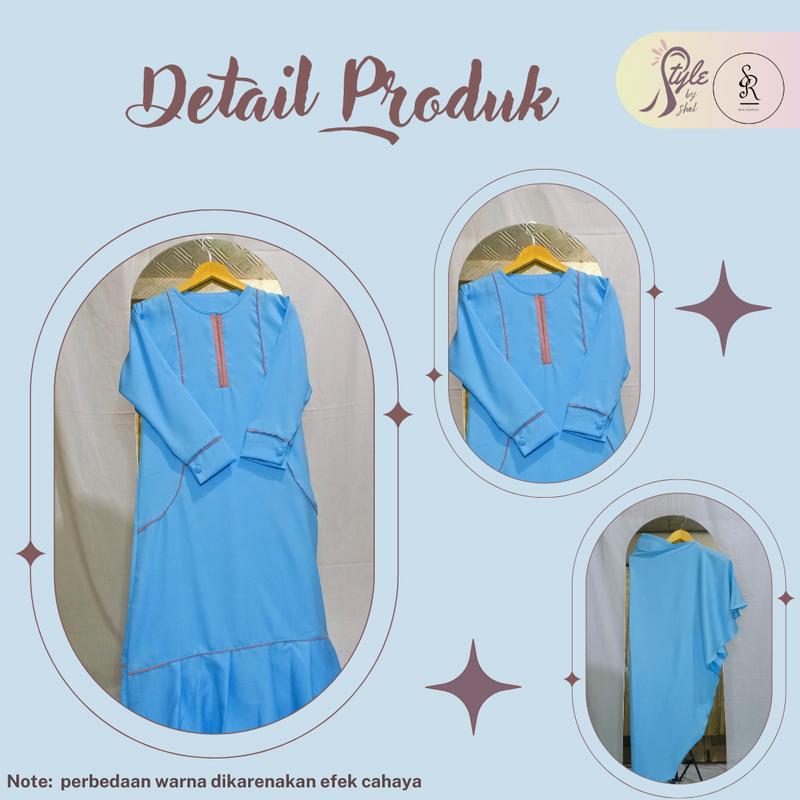 alikadara syar'i// gamis remaja perempuan2025// gamis set kerudung// gamis anak lebaran 2025/ baju  muslim  tanggung/ baju anak lebaran 2025 6