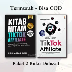 Paket 2 Buku Kitab Hitam TikTok Affiliate & Buku Putih TikTok Affiliate - 1 Paket 2 Buku Dahsyat