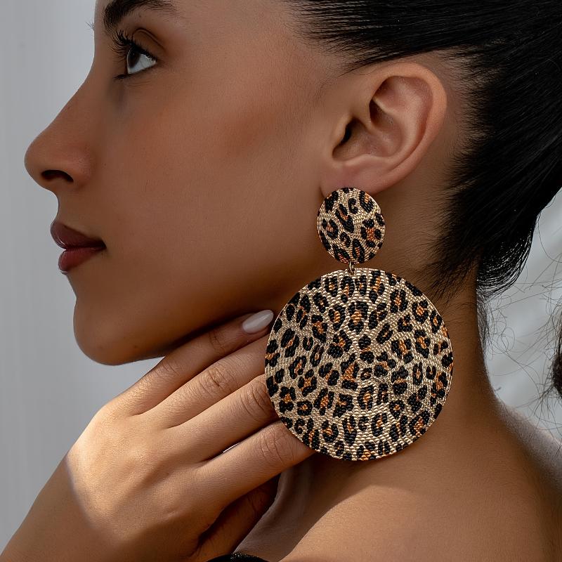 Daily Leopard Print Hollow Out Earrings Daily Leopard Print Hollow Out Earrings