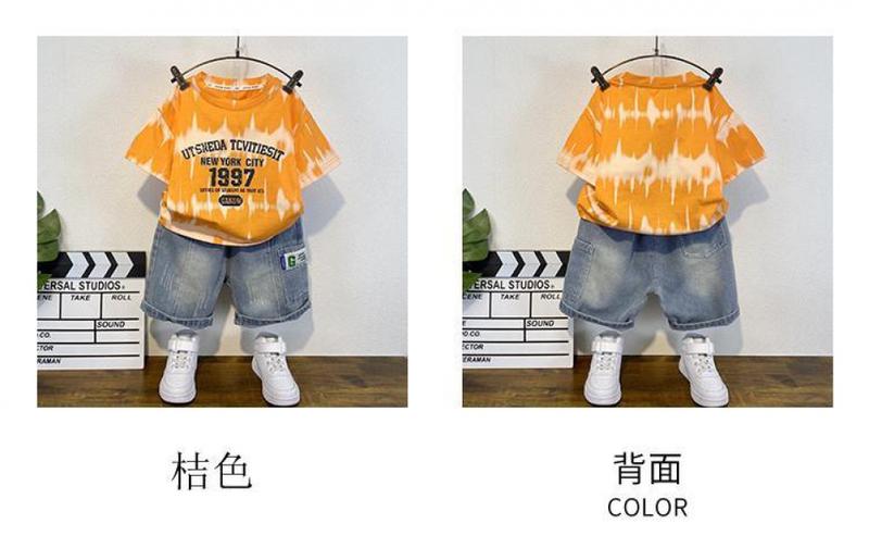 Product Introduction of Bộ Đồ Ngắn Tay Mùa Hè Cho Bé Trai, Phong Cách Phương Tây, Quần Đùi Denim Cho Trẻ Em, Thời Trang Mới 2024, Thiết Kế Xếp Ly Đẹp Trai, Quần Áo Mỏng Cho Em Bé 7