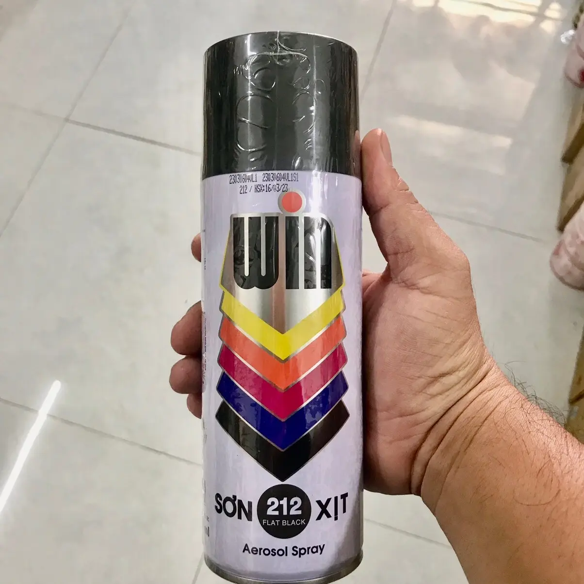 Sơn Xịt Win 212 Đen Mờ - Sản phẩm chính hãng