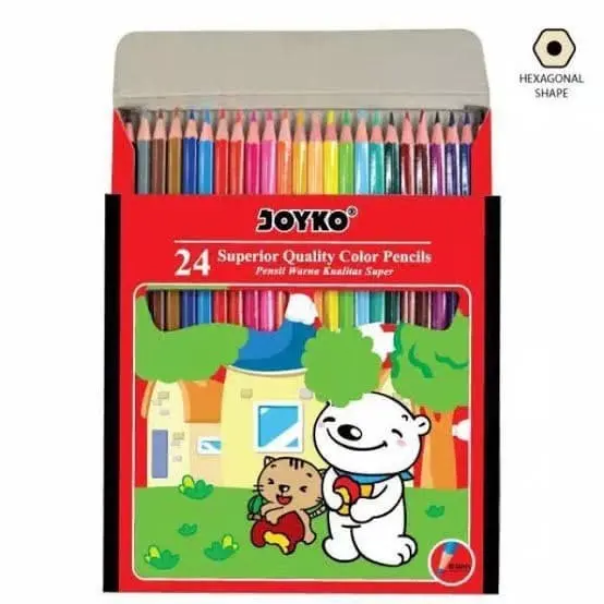 Pensil Warna Joyko 24 Warna Panjang CP-24PB