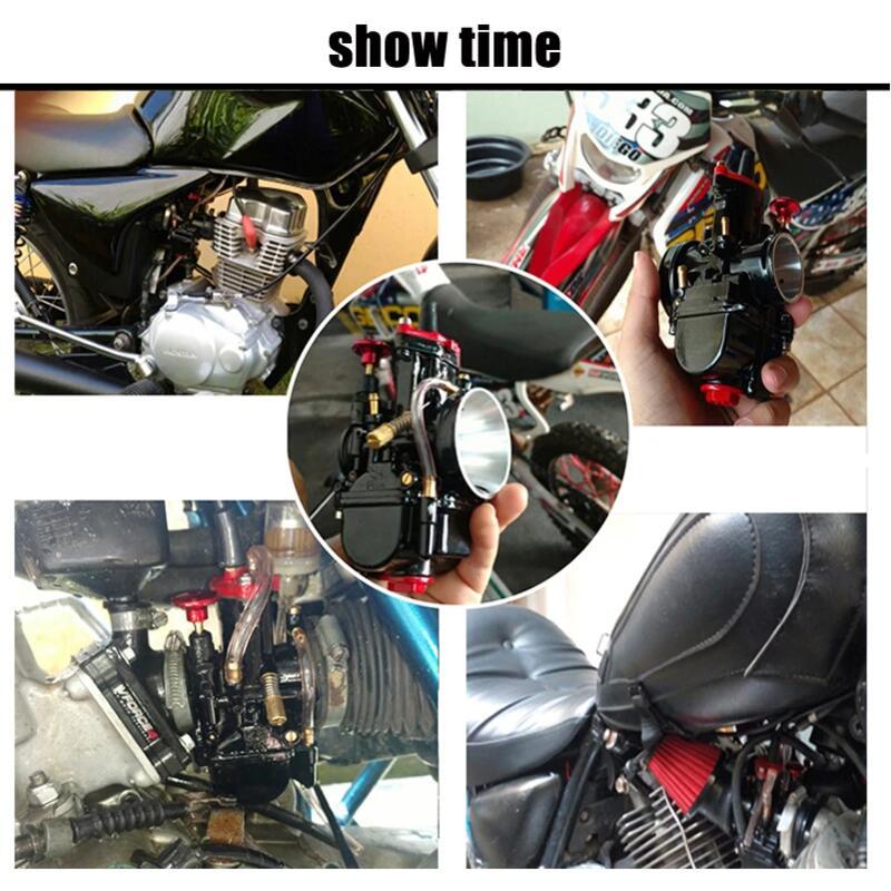 Product Introduction of High Performance Universal Modification Motorcycle Carburetor 21mm 24mm 26mm 28mm 30mm 32mm 34mm PWK Power Jet Carburettor Carb 34