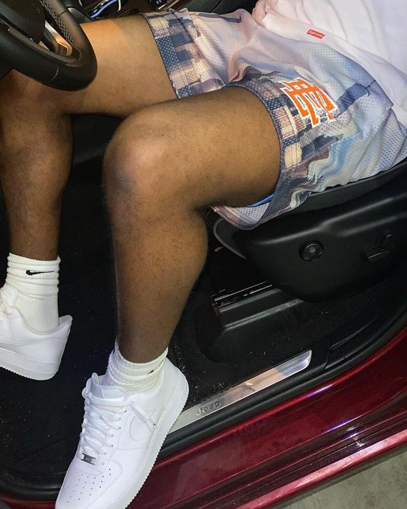 Product Introduction of 2025 New Summer EE Eric Emanuel Basic Mesh Short Classic Floral Printed Gym Shorts Men's Gym Basketball Sports Beach Shorts 10
