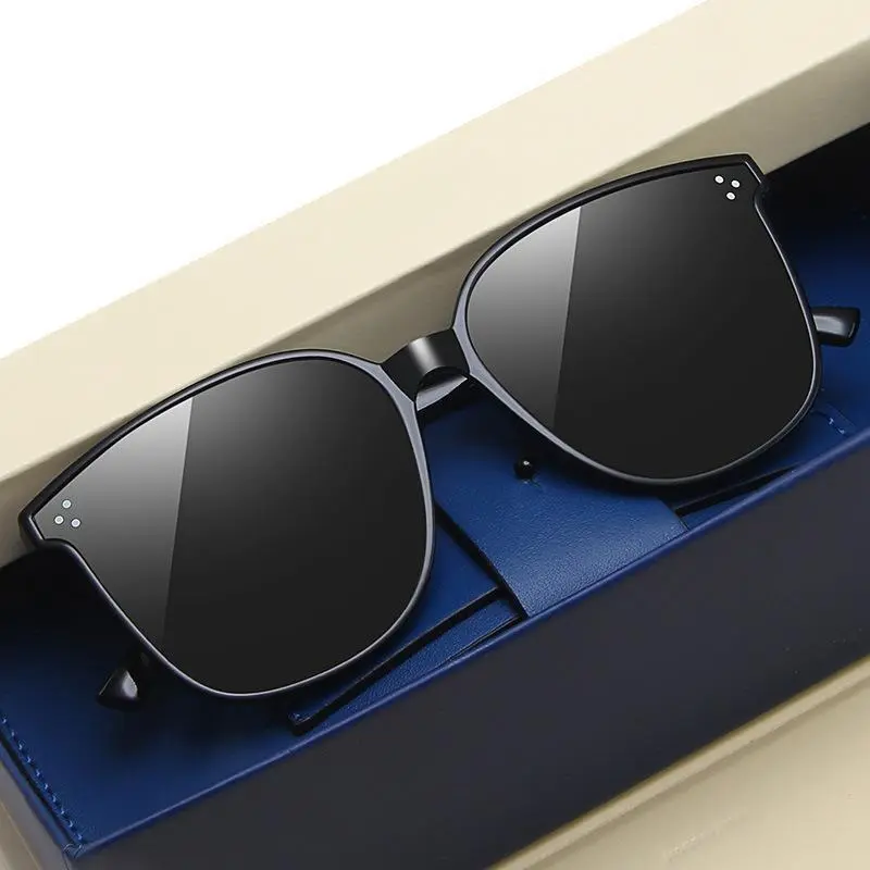 Men's Driving Fashion Trendy Glasses Sunglasses Women's High-End Face Slimming Large Circle Sunglasses Anti-Glare UV Protection