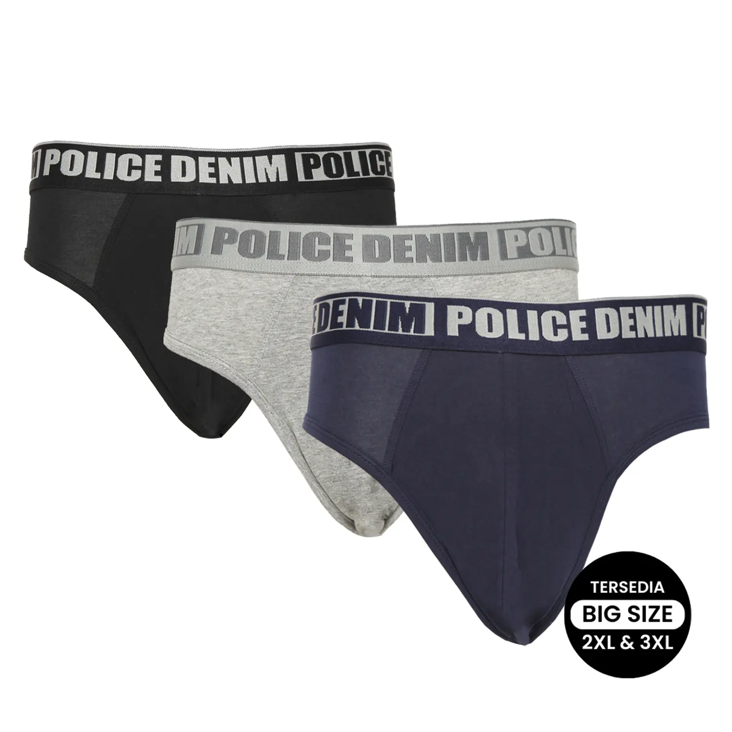 POLICE Celana Dalam Cotton Spandex Premium Pria - Tersedia Big Size