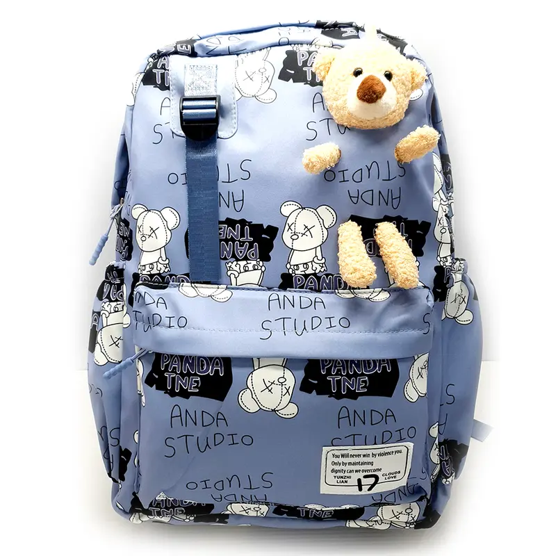 Tas Ransel Sekolah CLOUDS LOVE Muat Laptop Backpack Anti Air Boneka - 3635 6