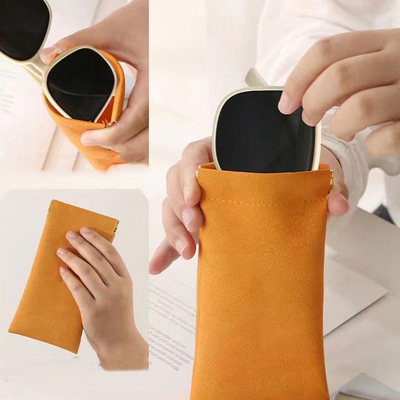 Eyewear Storage Bag Simple Automatic Closed Glasses Protective Cove Male Female Sunglasses Pouch Eyewear Protector Case Eye Glasses Holder Leather Glasses Case 6