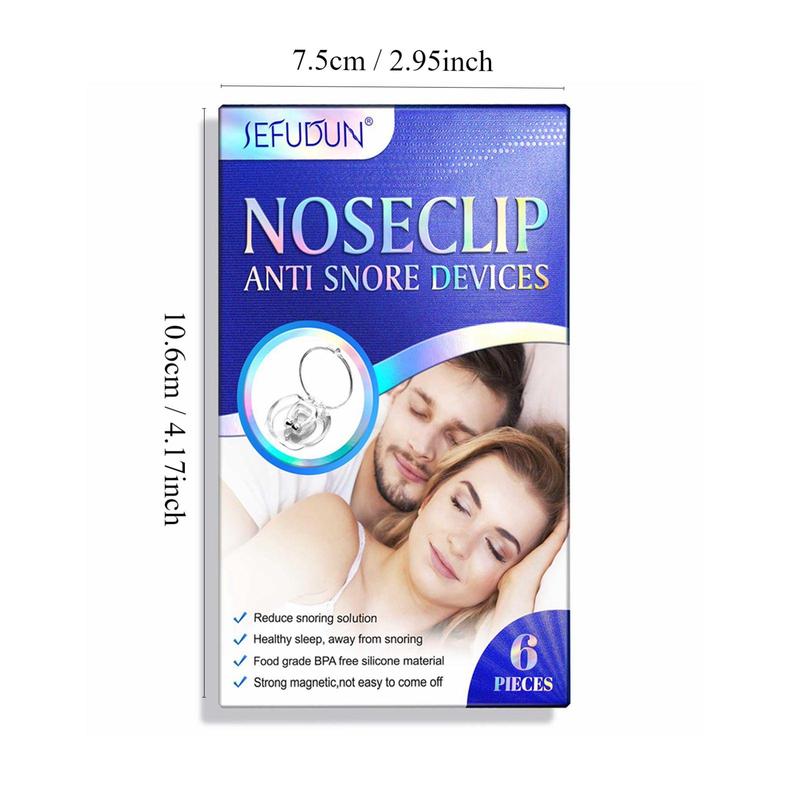 Anti Snoring Nose Clip, 6 Counts/box Silicone Sleep Aid, Sleep Aids for Men & Women, Night Devices for Snoring, Snoring Solution 1